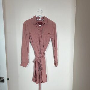 Guess Dusty Pink Shirt Dress